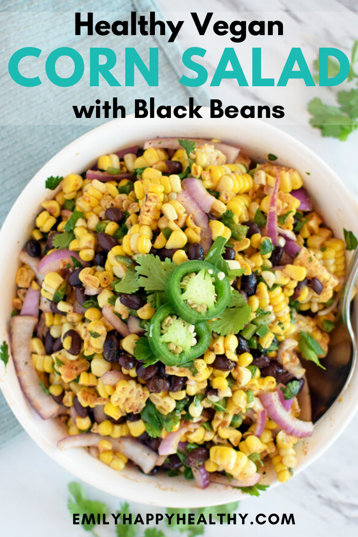 Vegan Summer Cilantro Corn Salad with Black Beans Recipe